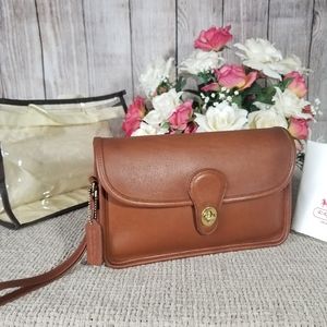🎁 Rare Coach Cluch # 9971 Vintage British Tan